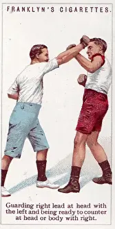Boxing Demonstration, Boxers series, Franklyn's collectible tobacco card, 1924
