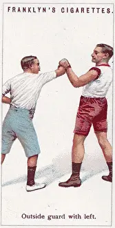 Boxing Demonstration, Boxers series, Franklyn's collectible tobacco card, 1924
