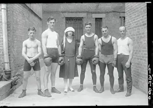 Boxing Promoter Florence North with Boxers