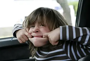 Facial Prints: Boy, 5, making a grimace