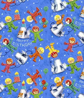 Images Dated 18th March 2015: Boy Astronaut Pattern