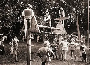 Balancing Prints: Boy Balancing On Rope/Festival