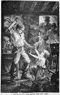 Domestic Violence Prints: Boy Being Beaten