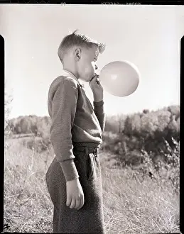 Balloon Prints: Boy Blowing a Balloon