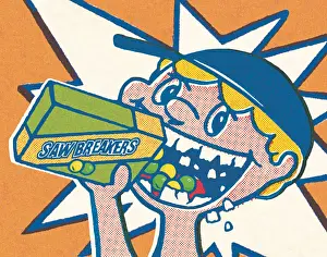 Unhealthy Eating Prints: Boy with candy