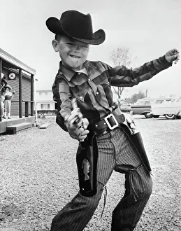 Motion Blur Prints: Boy Drawing Toy Pistol