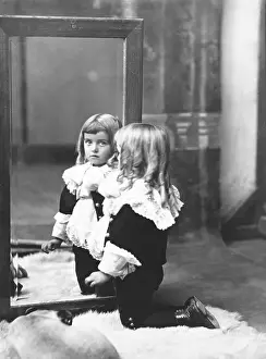 Dressed Prints: Boy Dressed As Fauntleroy Looking At Mir
