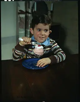 Port Washington Prints: Boy Eating Ice Cream