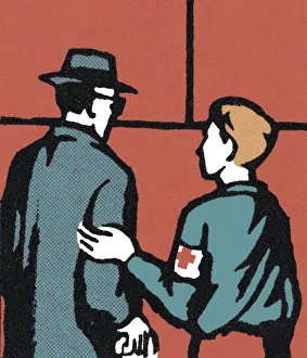 Arm In Arm Gallery: Boy Helping Older Man