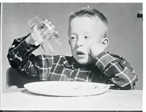 Minneapolis Prints: Boy Holding an Empty Glass