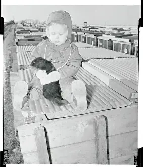 Cary Prints: Boy Hugging a Mink