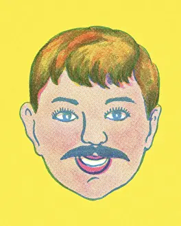 Hairdo Prints: Boy with a Mustache