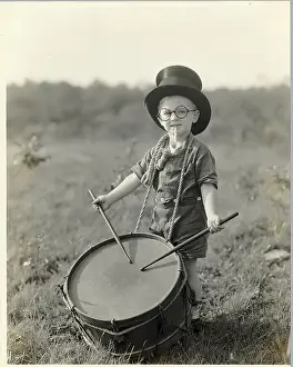 2 3 Years Prints: Boy Playing a Drum