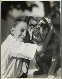 Ugliness Prints: Boy Posing with His Dog