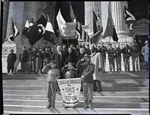 Boy Scouts Prints: Boy Scout Event Outside Public Library