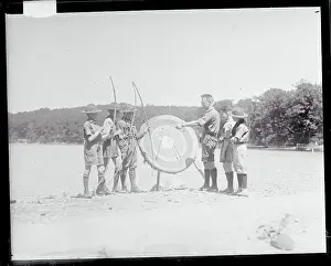 Boy Scouts Receiving Archery Lessons