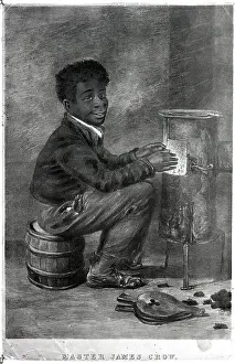 Furnace Prints: Boy Seated In Front Of Furnace Illustrat