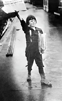 Walkway Prints: Boy Selling Newspapers