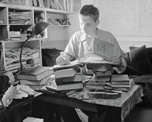 Oakland Prints: Boy Studying in His Room