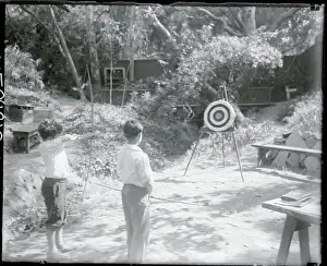 Arrow Prints: Boy Taking Aim with Bow and Arrow
