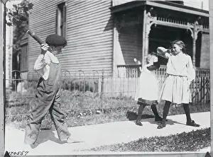 Caution Prints: Boy Throwing Firecracker at Playmates