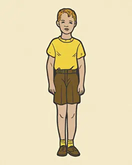 Boy Wearing Shorts and a T-Shirt
