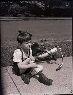 Accident Prints: Boy Who Has Fallen Off Bicycle