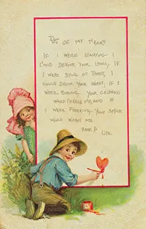 Boy Writing a Love Poem