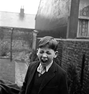 Boy Yawning