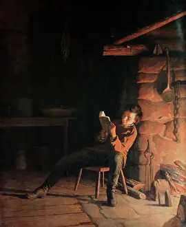 Boyhood of Lincoln by Eastman Johnson