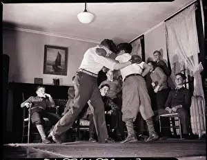 Boys Boxing for Other Boys at School