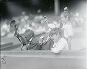 Enthusiasm Prints: Boys Cheering in Stands
