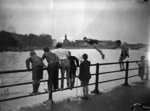 Elementary Student Prints: Boys Diving