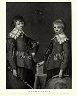 Dutch Gallery: Two boys of Holland after the painting by Aelbert Cuyp