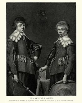 Images Dated 23rd January 2018: Two boys of Holland after the painting by Aelbert Cuyp
