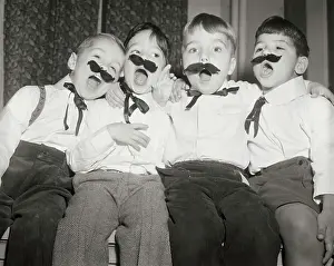 Four Boys In Moustaches Sing Barbershop