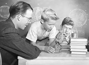 Flask Prints: Boys Perform Science Experiment
