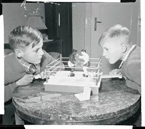 Nuremberg Prints: Boys Playing With a Boxing Toy