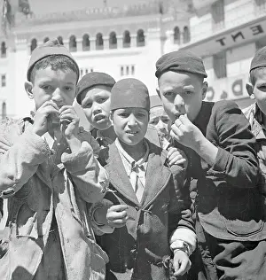 Algiers Prints: Boys Posing for Cameraman