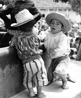 Lac0062 Prints: BOYS IN SANTIAGO ATITLAN GUATEMALA