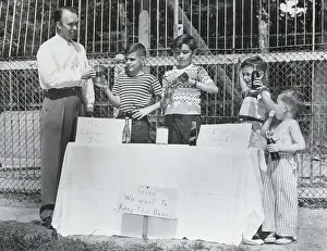 Decatur Prints: Boys Selling Lemonade To Raise Money