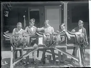 Teenage Boy Prints: Boys Shining Saddles