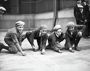Marbles Prints: Boys Shooting Marbles