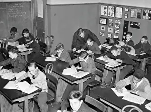 Classroom Prints: Boys Working in School Classroom