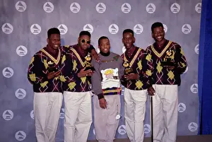 Huty30102 Prints: Boyz II Men And Michael Bivins During 34th Annual Grammy Awards