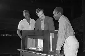 Bill Bradley with Actors Examining Stage Model
