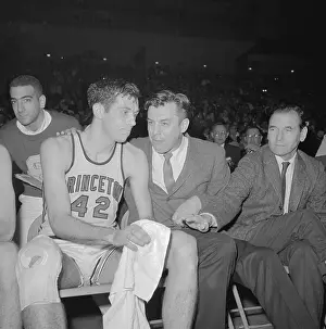 Bill Bradley and Coach William Van Breda Kolff on Bench