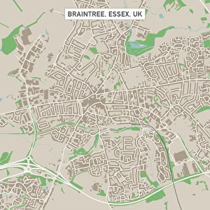 Street Map Collection: Braintree Essex UK City Street Map