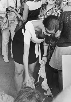 Braless Woman Demonstrating