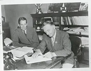 Douglas Prints: Former Braniff Airlines President with Douglas Aircraft President